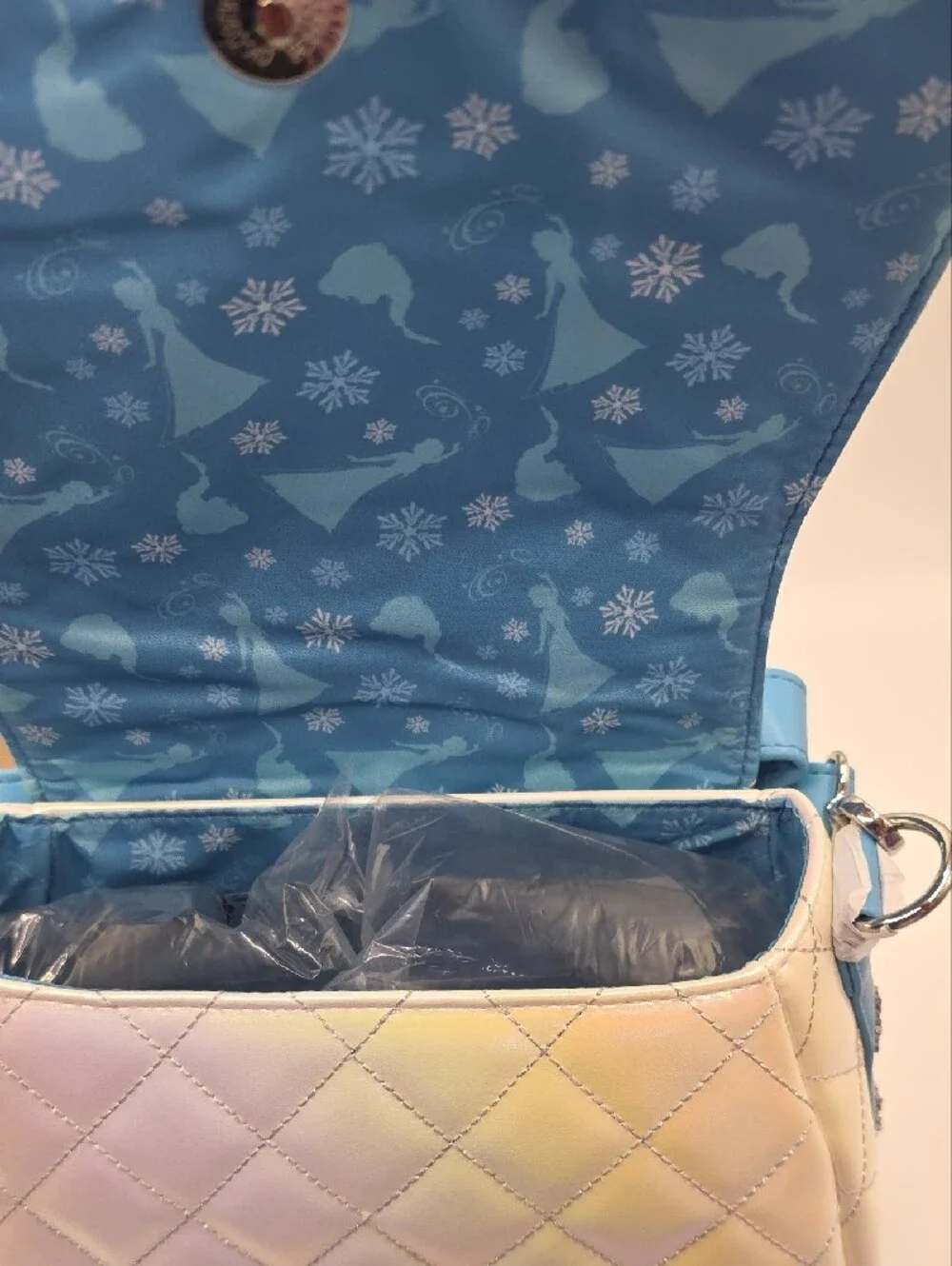 Loungefly Frozen Elsa Quilted Crossbody with Star Studs